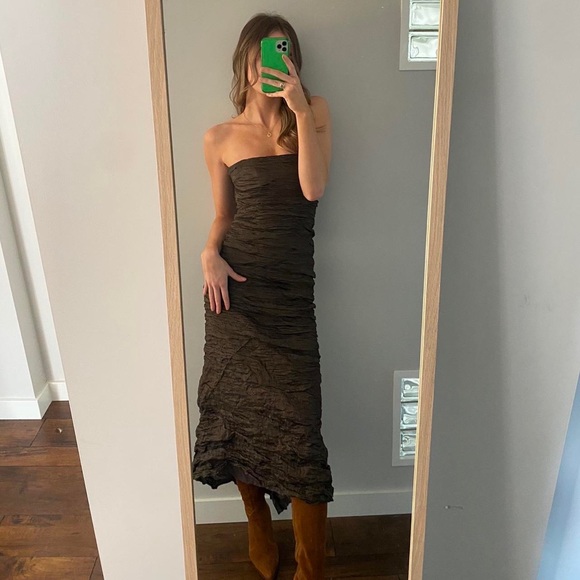 Vintage strapless midi dress - Picture 4 of 4